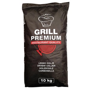 Grill Premium faszén zsák, 10 kg, grillhez és BBQ-hoz.