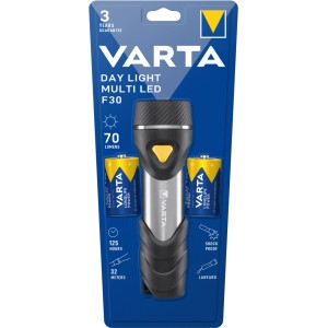 Varta Day Light Multi LED F30 zseblámpa elemekkel, ütésálló.