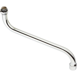 OBI S-kifolyócső, 250 mm, krómozott, vízmelegítőkhöz és mosdócsaptelepekhez.