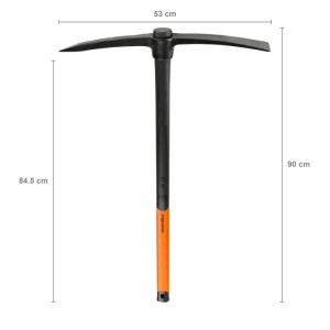 Fiskars 200-as keresztszakóca, 90 cm hosszú, ideális talajműveléshez és nehéz kerti munkákhoz.