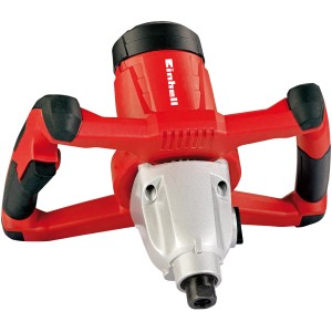 Einhell TC-MX 1400-2 E festék- és habarcskeverő, piros/ezüst, nagy fogantyúval és M14-es rögzítéssel.