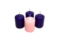 Adventi gyertya 4 db 3 db lila 1 db rózsaszín Adventi gyertya 4 db 3 db lila 1 db rózsaszín