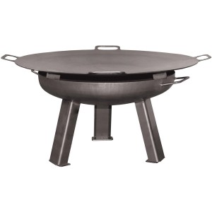 Buschbeck wok betét 80 cm-es tűzrakó tálhoz, acélból, ideális kültéri főzéshez.