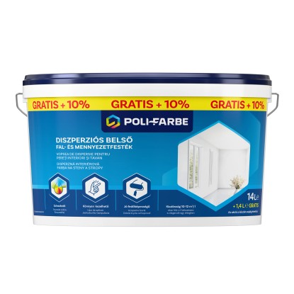 Poli -Farbe Diszperziós belső fal - és mennyezetfesték 15,4 l