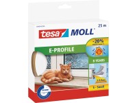 tesamoll E - profil ajtó - és ablaktömítő gumiszalag fehér 25 m x 9 mm