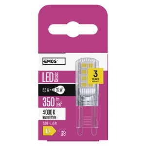 G9 LED izzó bliszterben: Kompakt LED lámpa semleges fehér fénnyel G9 foglalatokhoz.