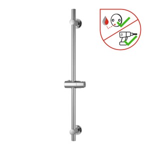 Króm baliv DST-70.20 zuhanyrúd, 70,5 cm zuhanytartóval falra szereléshez.