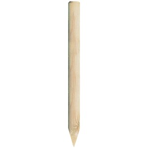 Mini paliszander, nyomás alatt impregnált, Ø 8 cm, 100 cm hosszú, világos fából, hegyes.