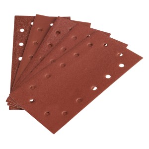 5 darabos LUX csiszolópapír készlet (115x230mm) rezgőcsiszolókhoz, különböző szemcsézet.