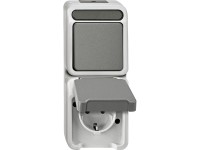 Aquastar Merten kombinált Schuko aljzat/váltókapcsoló Aquastar Merten kombinált Schuko aljzat/váltókapcsoló