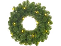 Black Box Trees Norton LED-es fenyőkoszorú 45 cm zöld