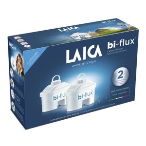 LAICA bi-flux vízszűrő patronok, 2 db-os csomag, vízszűrő rendszerekhez.