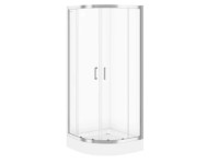 Cersanit Brasco íves tolóajtós zuhanykabin zuhanytálcával 80 króm Cersanit Brasco íves tolóajtós zuhanykabin zuhanytálcával 80 króm