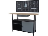 Munkapad perforált fallal Munkapad perforált fallal