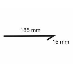 Sarei lapos profil HG20, vázlat 175/15 mm méretekkel tetőlemezekhez.