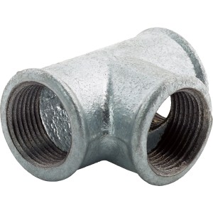T-idom 24,1 mm (Rp 3/4) horganyzott temperöntvényből, víz- és fűtésrendszerekhez.
