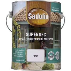 Consolan időjárásálló festék doboz, fehér, selyemfényű, 2,5 l. Kültéri fához.