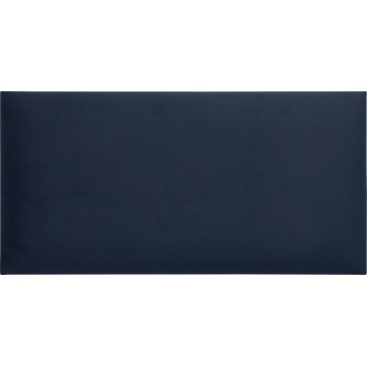Négyszög alakú fali párna 60 cm x 30 cm bársony sötétkék