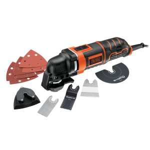 Black+Decker MT300KA multifunkciós szerszám tartozékkészlettel, multifunkciós szerszám különféle alkalmazásokhoz.