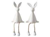 Boltze polcdísz Johannes 2-féle változatban 25 cm x 67 cm x 10 cm fehér