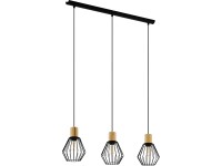 Eglo Palmorla függőlámpa 3 izzóval fekete-barna Eglo Palmorla függőlámpa 3 izzóval fekete-barna