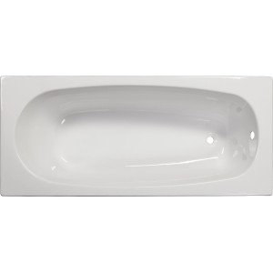 Fehér Sanoacryl Linea téglalap alakú fürdőkád, 150x70 cm, felülnézet.