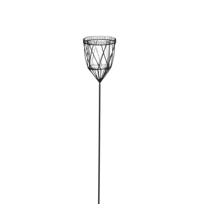 Mica Decorations földbe szúrható kerti fáklya rombusz mintájú 60 cm fekete