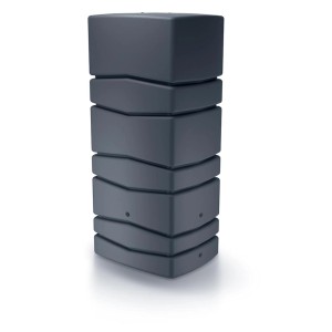 Waterform Aqua Tower esővízgyűjtő tartály, 650 l, antracit, szögletes forma. Esővíz tároló kertbe és kültérre.