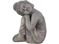 Kerti figura alvó Buddha 48 cm szürke