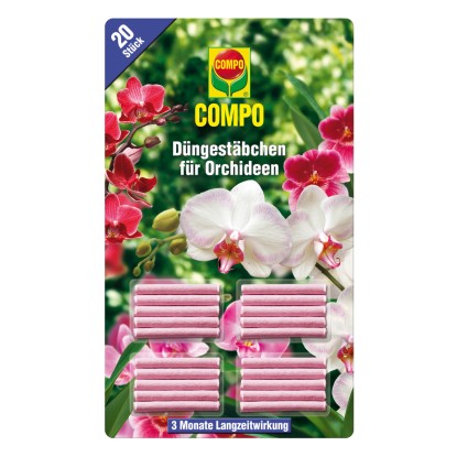 Compo tápoldatozó pálcika orchideákhoz, 20 darab, az egyszerű és biztonságos tápanyagellátáshoz.