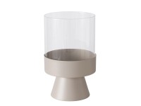 Boltze Home mécsestartó Pallas nagy 19 cm átmérő x 29 cm bézs