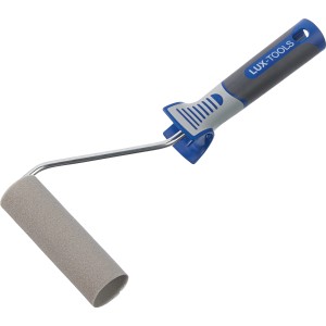 LUX habszivacs henger, 11 cm széles, szürke habszivaccsal és kék-szürke fogantyúval.