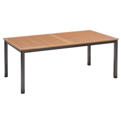 Téglalap alakú Bonlee kerti asztal FSC® fából, barna, 180x100 cm.