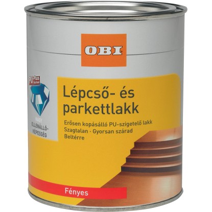 OBI lépcső- és parkettalakk, vízzel higítható átlátszó, fényes 750 ml