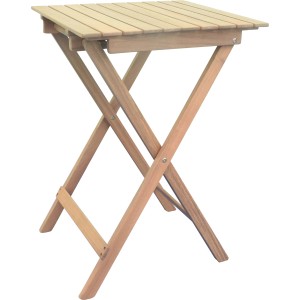 Összecsukható erkélyasztal olajozott akácfából, a 3 részes Sorata erkélygarnitúra része.