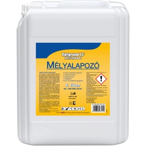 Fehér kanna Tiefgrund LF Acryl-Hydrosol, 5 liter. Alapozó bel- és kültéri használatra.