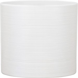 Scheurich 828 virágcserép, Ø 19 cm, Panna, kerámia finom barázdákkal, beltéri használatra.