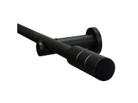 Függönyrúdkészlet henger 19 mm átmérő 120 cm fekete matt