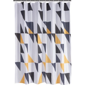 baliv Retro Futures zuhanyfüggöny, 180x180 cm, poliészter, többszínű retro mintával
