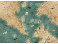 Komar nemszőtt fotótapéta Old Travel Map 350 cm x 250 cm