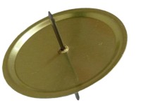 Fém gyertyaalátét nagy kerek 5 cm 4 db / csomag