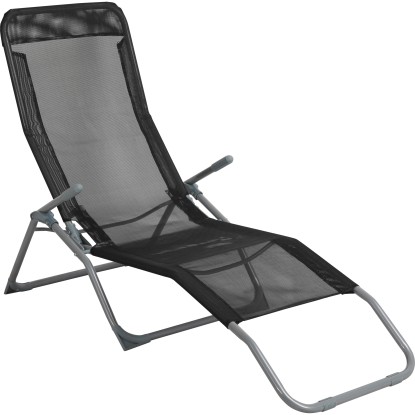 Tanguro napozóágy textil huzattal Fekete