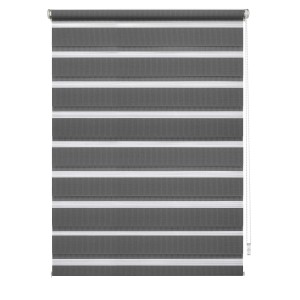 Gardinia EasyFix dupla roló, 60x150 cm, antracit. Roló váltakozó átlátszó és nem átlátszó csíkokkal.