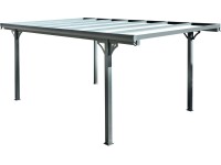 Floraworld lapostetős szimpla kocsibeálló alumínium antracit 300 cm x 496 cm Floraworld lapostetős szimpla kocsibeálló alumínium antracit 300 cm x 496 cm