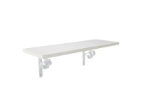 Polc szett hajlított átlós fém konzollal fehér