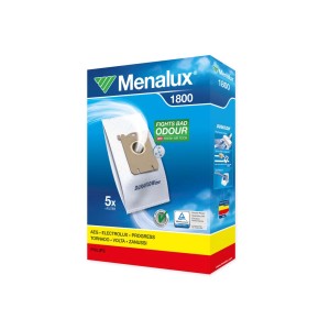 Menalux porszívózsák 1800, 5 darab, alkalmas AEG, Electrolux, Progress, Tornado, Volta, Zanussi, Philips készülékekhez