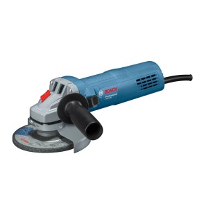 Kék Bosch Professional GWS 880 sarokcsiszoló tárcsával és védőburkolattal. Vágáshoz és csiszoláshoz.