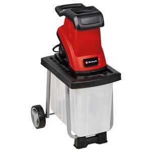 Einhell GC-KS 2540 CB elektromos aprítógép gyűjtődobozzal és futóművel.