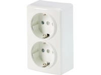 2 részes csatlakozóaljzat falon kívüli krémfehér 2 részes csatlakozóaljzat falon kívüli krémfehér