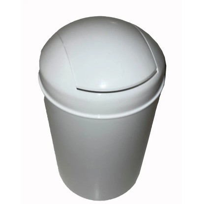 Hulladékgyűjtő fedéllel fehér